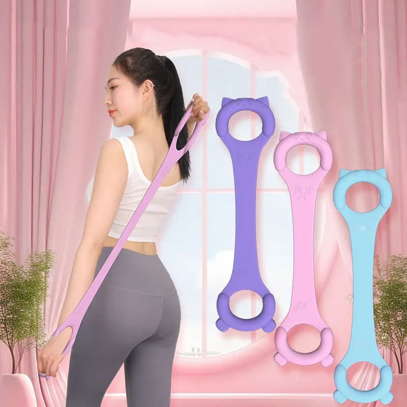 8-shaped fitness resistance band, pull-up device, body exercises, suitable for physiotherapy, yoga, pilates, stretching