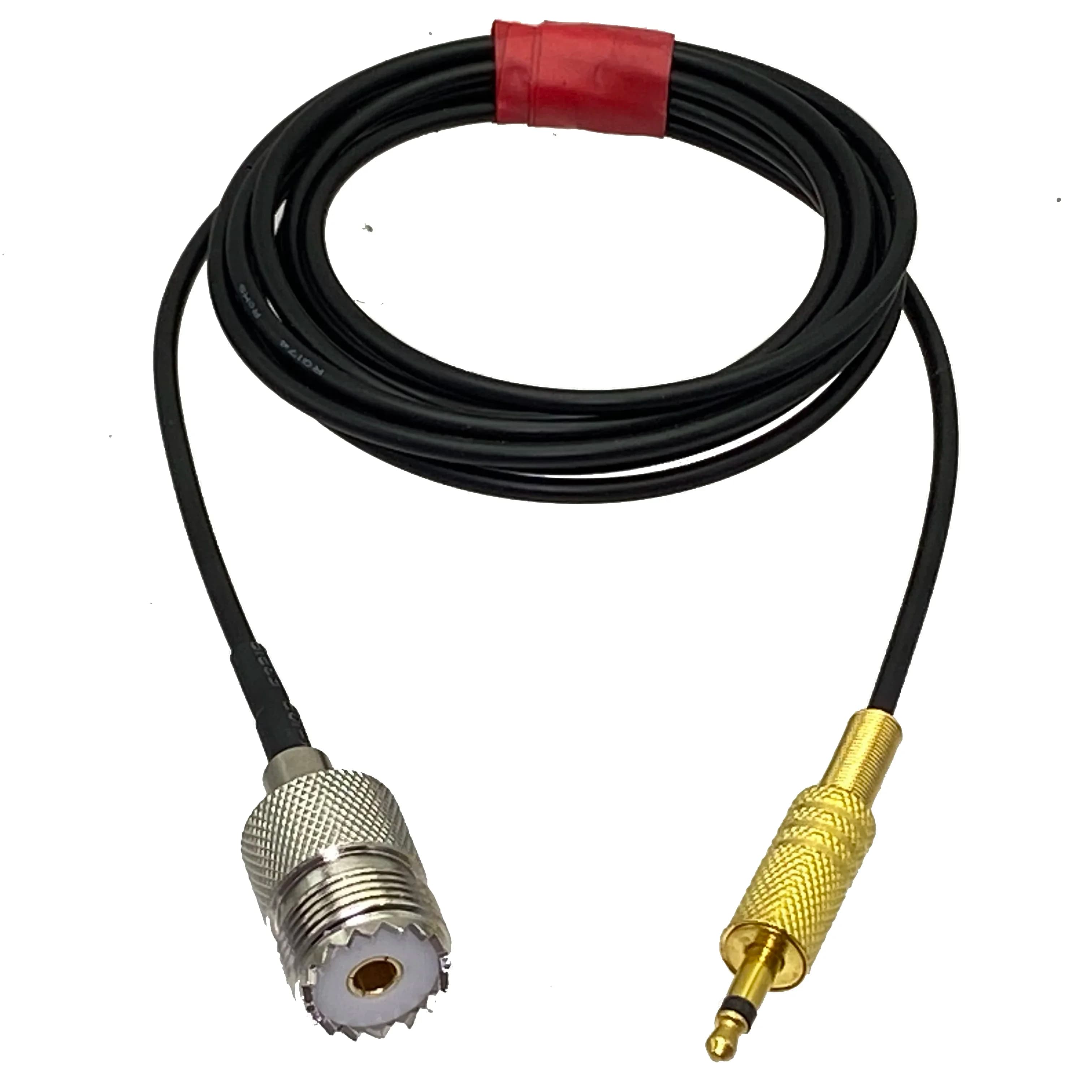 1pce SO239 UHF a 3,5 mm mono 1/8 "TS plug CCTV Camera Monitor antenna Cavo RG174 6 pollici ~ 10FT