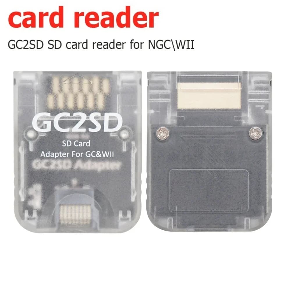 GC2SD SD Card Adapter Transparent Plug and Play Memory Card Slot Adapter for GameCube Wii Game Consoles Card Reader Adapter