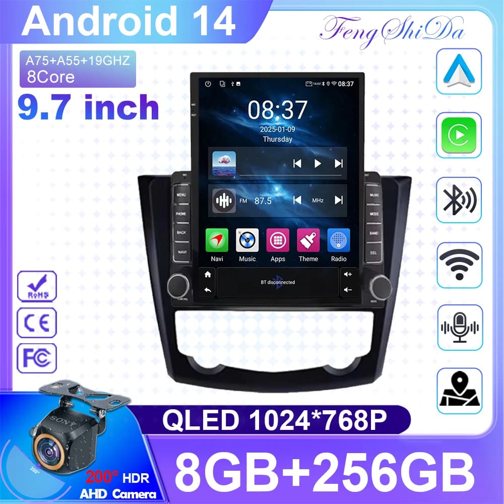 Android 14 Carplay Auto Autoradio Lettore Multimediale Per Renault Kadjar 2015 2016 2017 2018 2019 2din Autoradio Unità di Testa Stereo