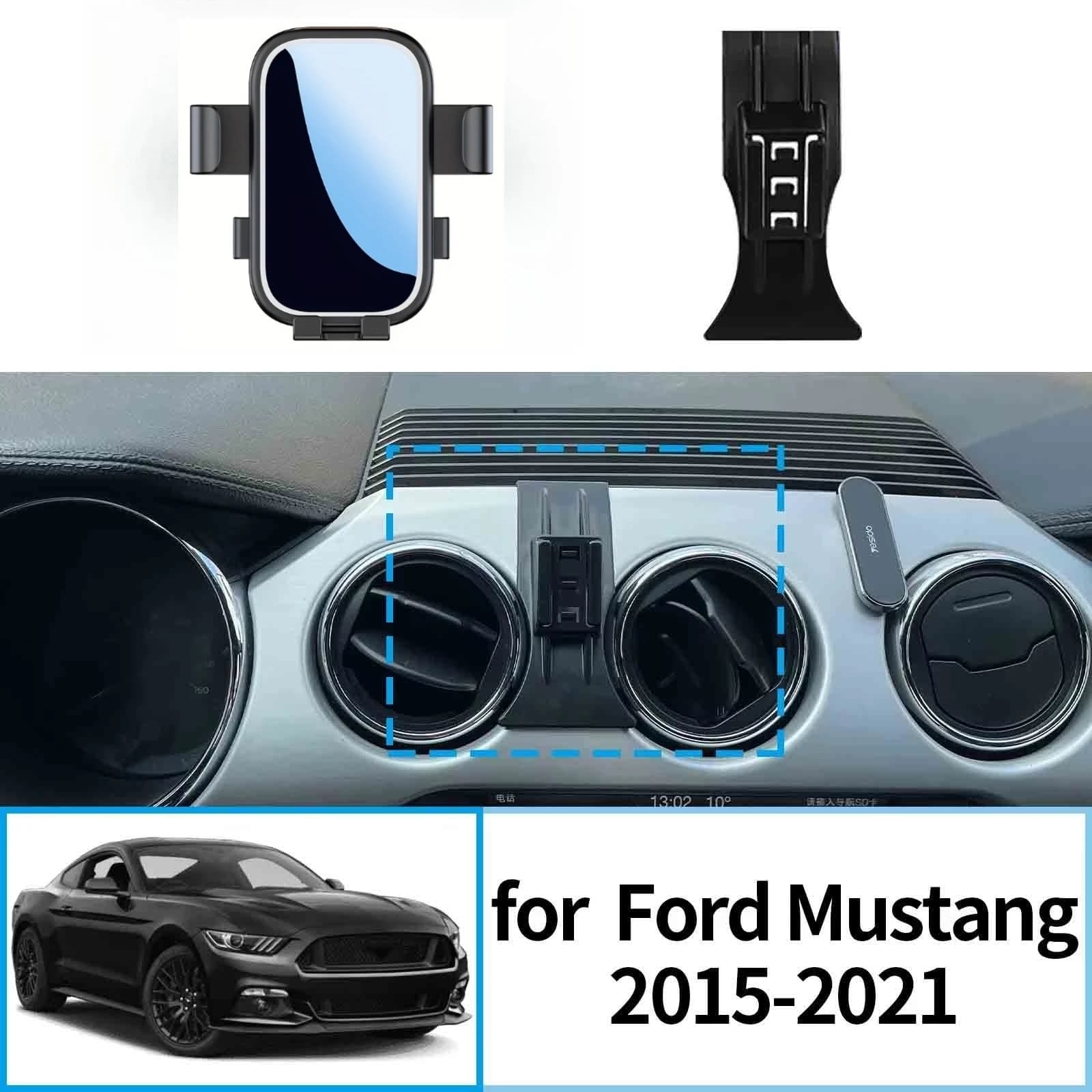 for Ford Mustang 2015-2021 Car Clip-on Phone Holder Base Fits Air Vent|Screen, Stable Anti-shake No Vibration, Car Accessory