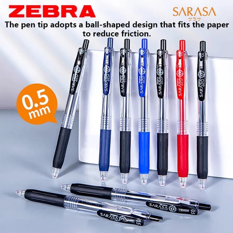 Penna gel colorata zebrata giapponese JJ15 Penne per esame ultra lisce ad asciugatura rapida di grande capacità Regalo per insegnanti di scuola riutilizzabili ecologici