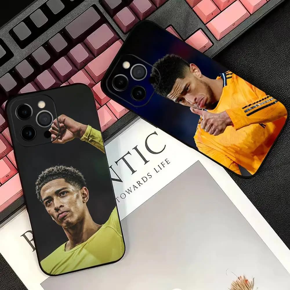 Custodia per telefono in silicone morbido Football J-Jude Bellingham per iPhone 17 16 15 14 13 12 11 X XR Plus Pro Max Plus