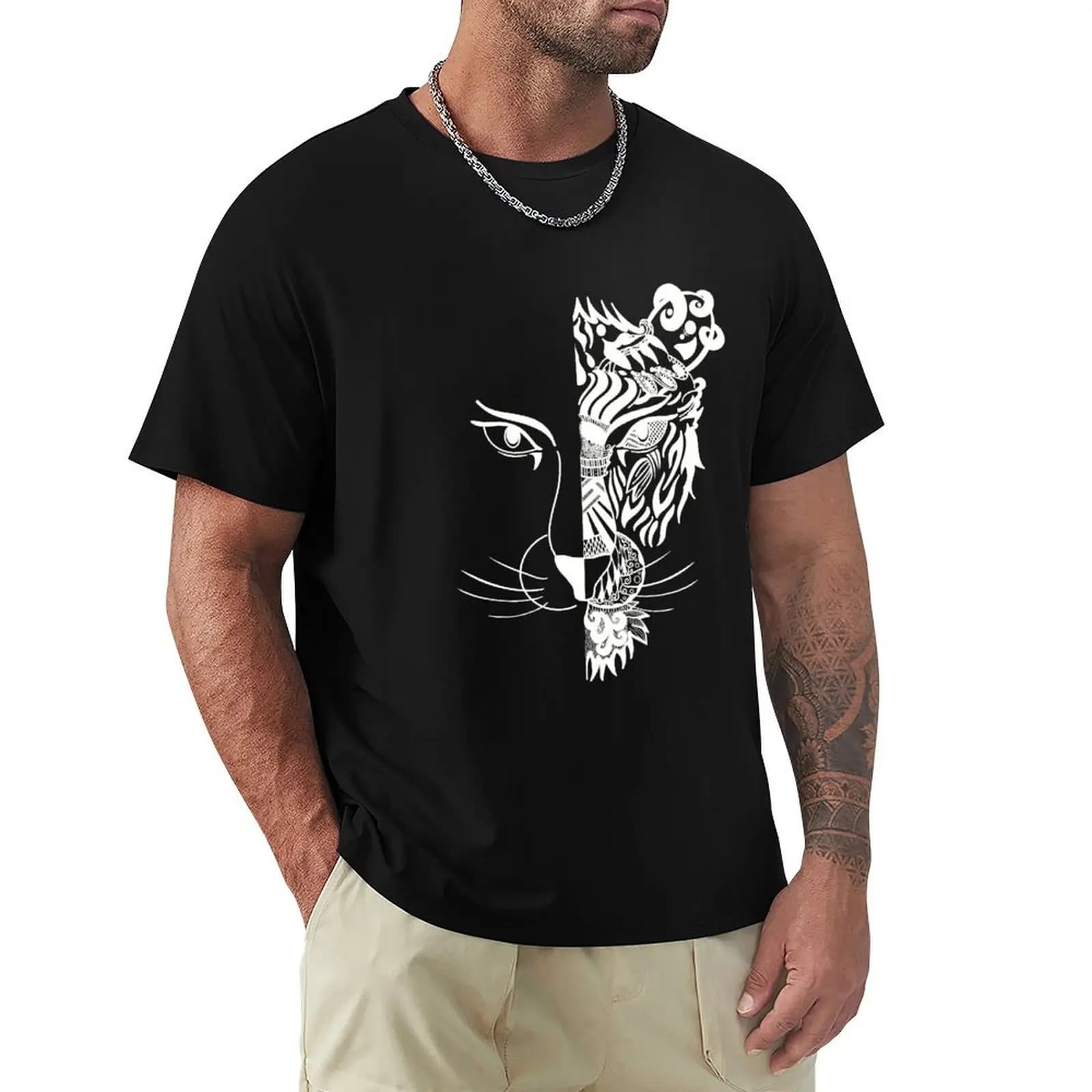 T-shirt a maniche corte Black & White Lioness Festival