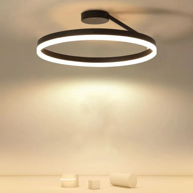 Scandinavia Anello Plafoniera Lampadario Lampada a sospensione a sospensione per soggiorno Camera da letto Cucina Sala da pranzo di casa