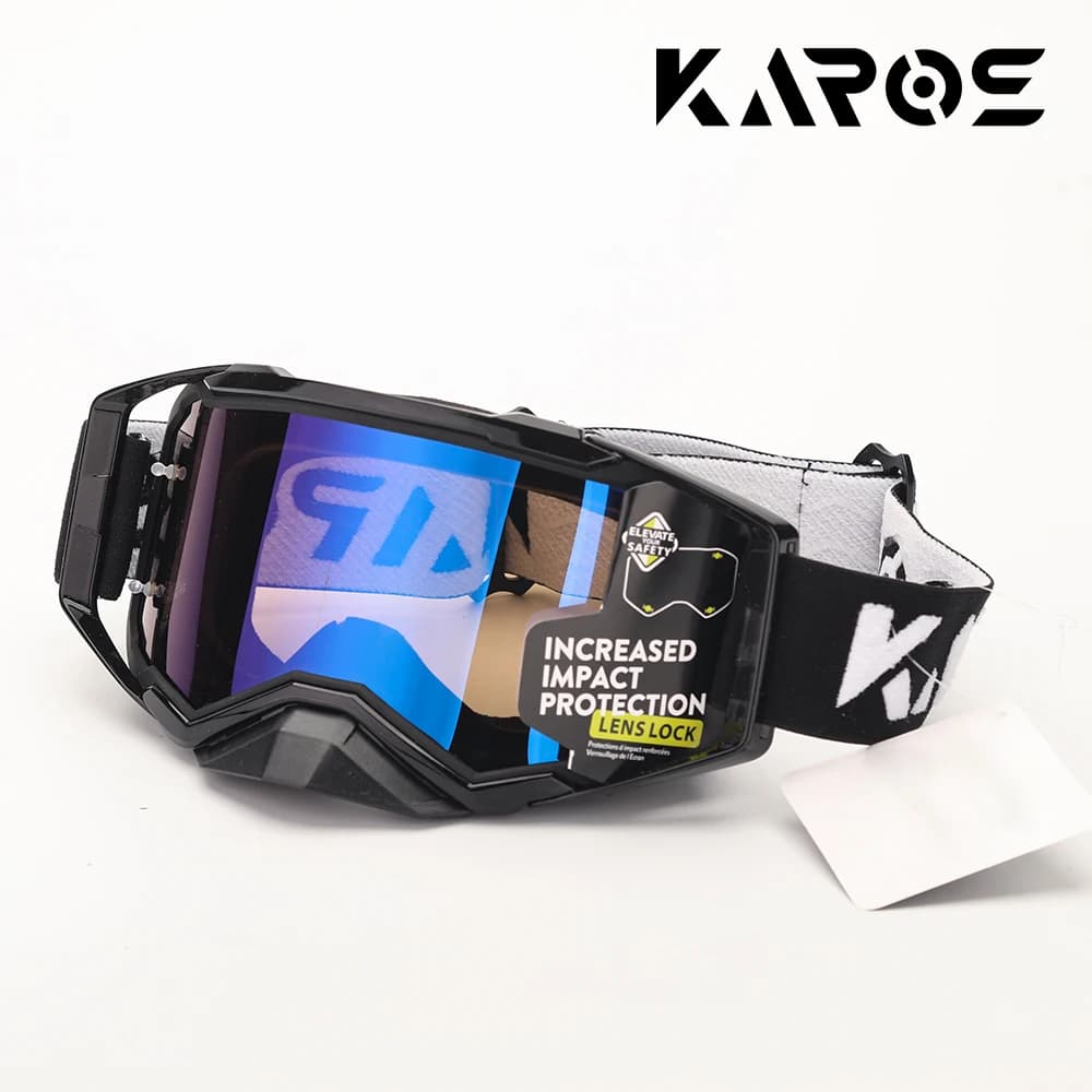 Karos Motorcycle Helmet Goggles Windproof UV400 Protective Eyewear for Men Women Motocross Off-Road Riding MTB ATV Ski Racing