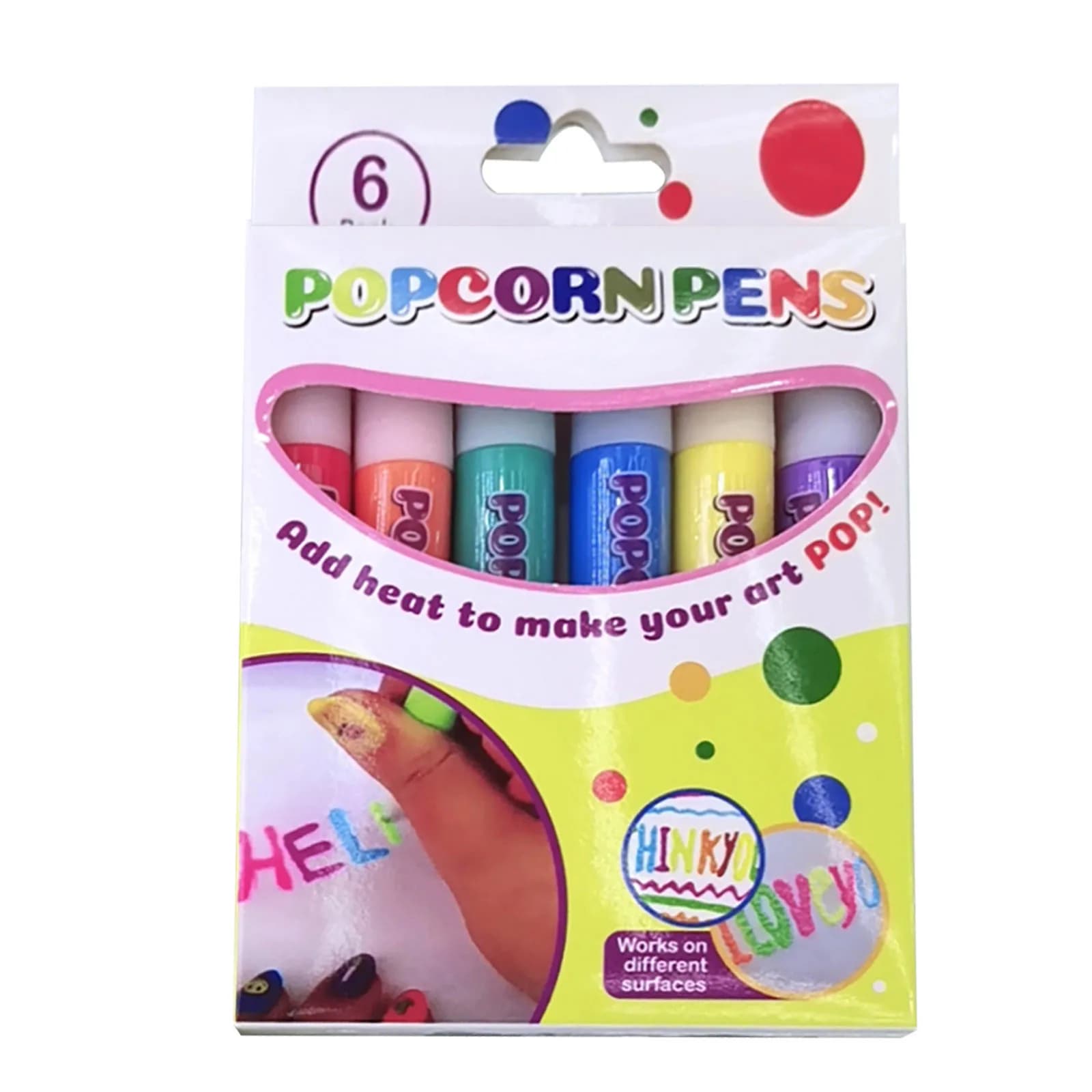 Fai da te Bubble Popcorn Pittura Penna Magica 6 Colori Bubble Pen 3d Art Pen Pittura per bambini Colorazione Pennarello creativo 60ml