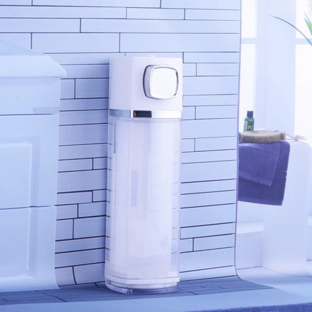 Dispenser di Sapone in Plastica da Parete, Ricaricabile, Porta Sapone Liquido Bianco con Rivestimento Colorato Casuale per Casa, Hotel, Ospedale