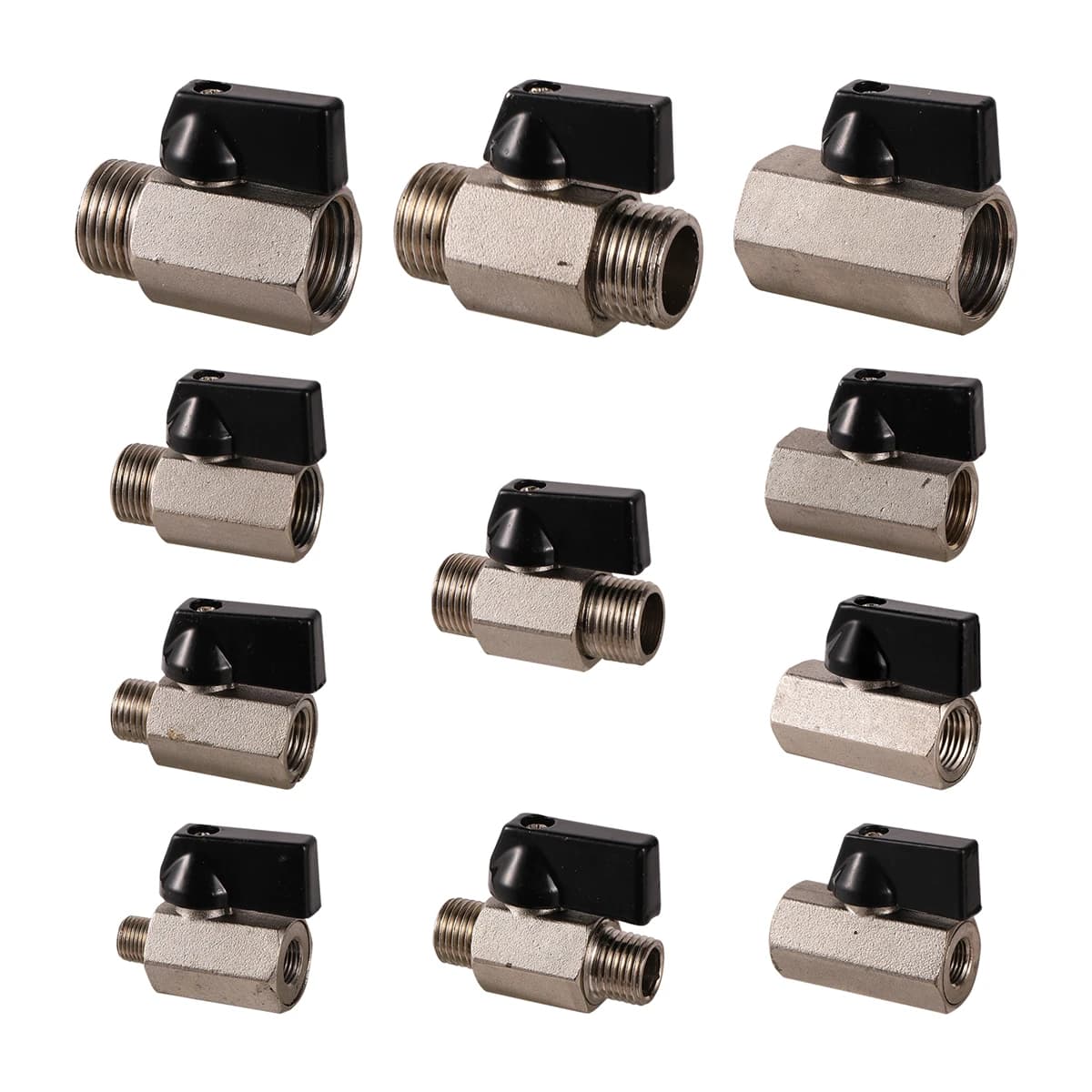 1/8 "1/4" 3/8 "1/2" BSP filettatura maschio/femmina Mini valvola a sfera in ottone interruttore compressore d'aria irrigazione da giardino valvola di intercettazione dell'acqua
