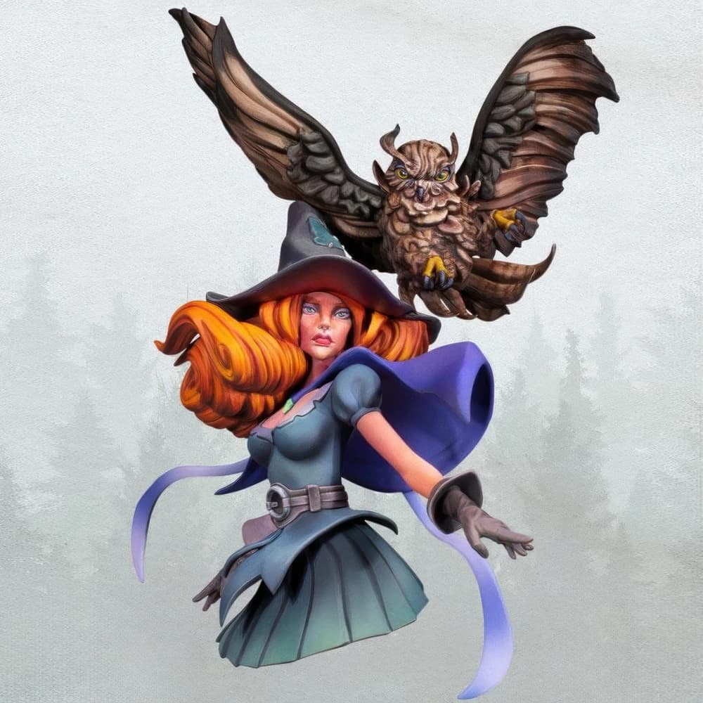 1/10 WITCH TALES, Figurina in resina, Busto, GK, tema fantasy, Kit non assemblato e non verniciato