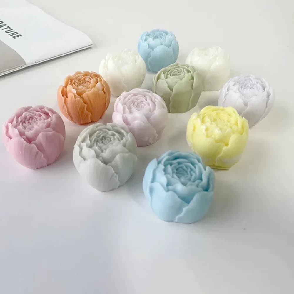 3D Flowers Silicone Candle Mold DIY Rose Ice Cube Soap Chocolate Cake Decoration Baking Mold Handmade Gypsum Resin Clay Made