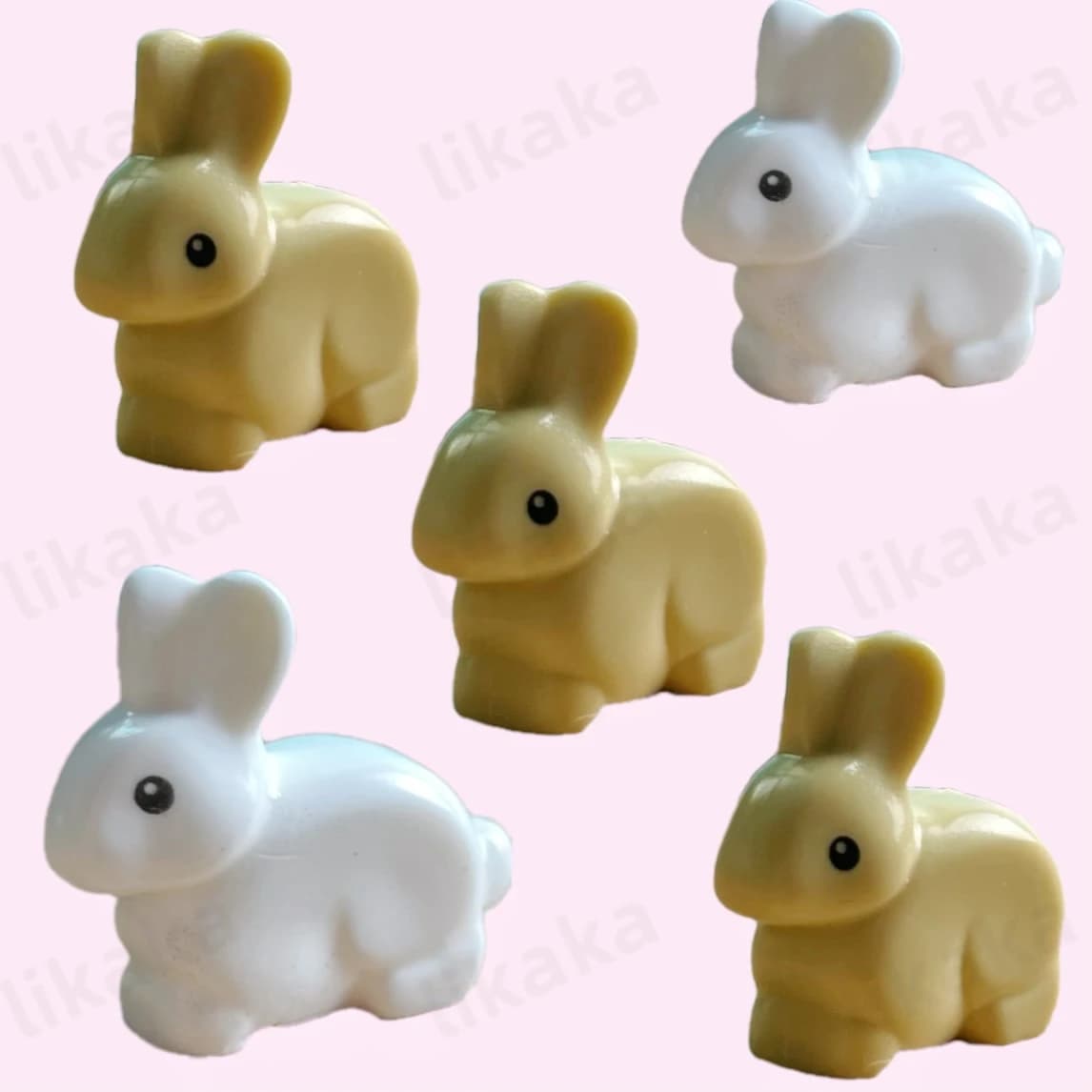 9PCS White Rabbit Building Blocks Mini Lovely Rabbit Animals Toy Compatible Mini Bricks Toys for Children Girls Birthday Gifts