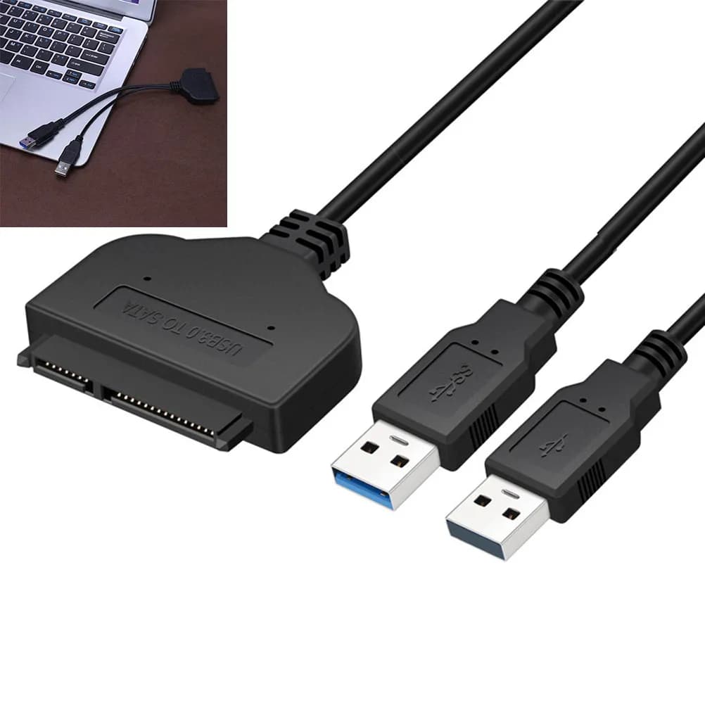 Cavo Convertitore USB 3.0 per SSD/HDD da 2,5 Pollici, Adattatore per Disco Rigido Esterno, Trasferimento Dati Veloce 6Gbps, Backup Portatile