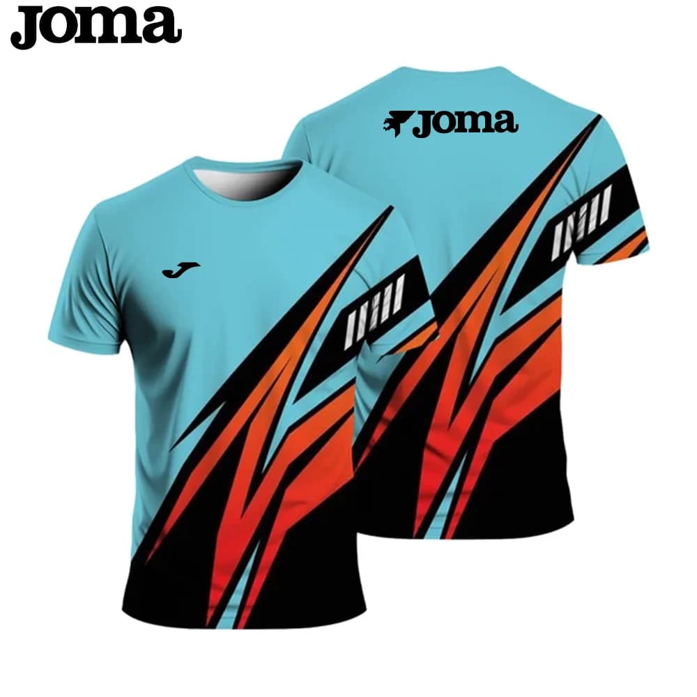 T-shirt sportiva da uomo JOMA 2026 estiva alla moda, stampata in 3D, a maniche corte, per fitness all'aperto, corsa, ad asciugatura rapida, traspirante, stile Harajuku
