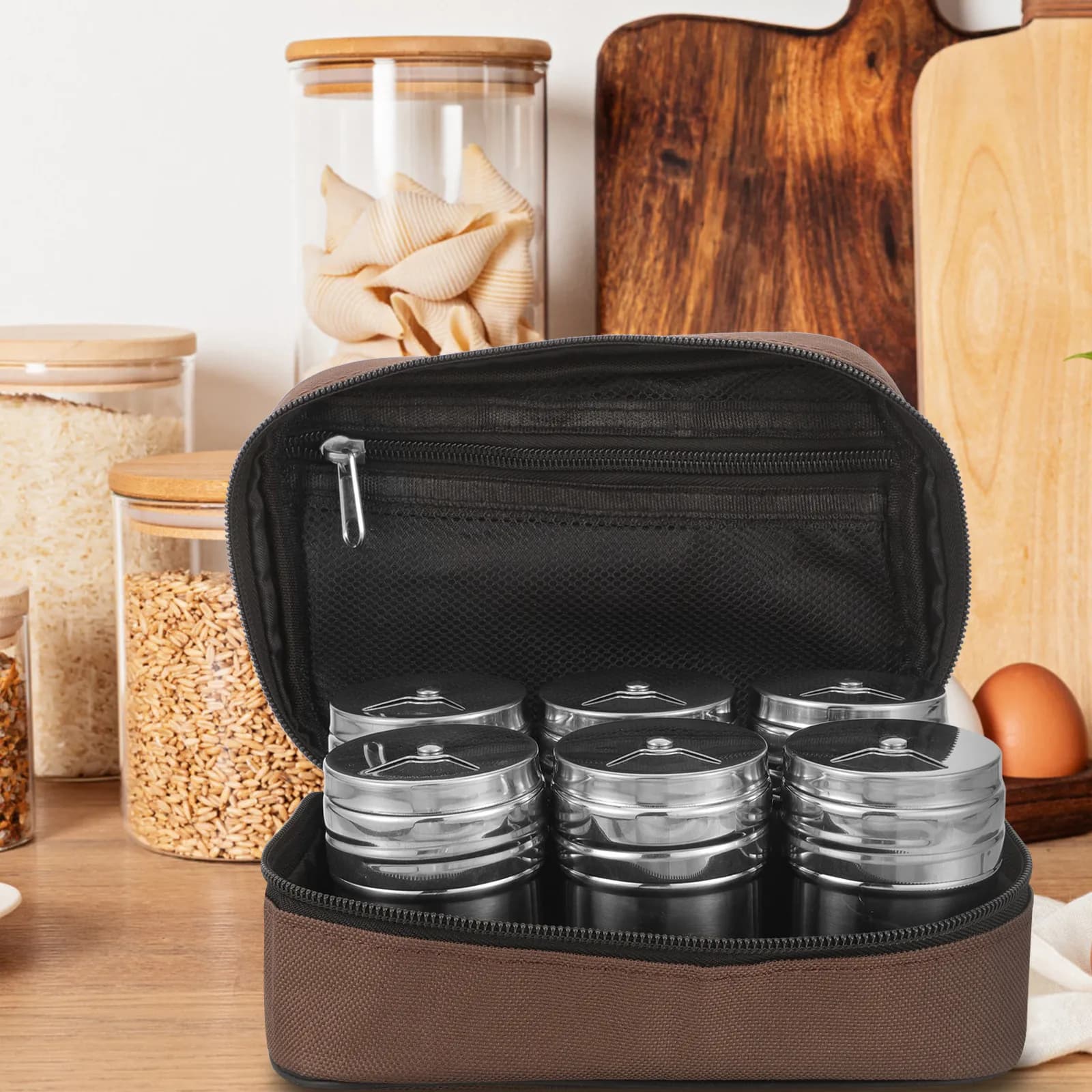 Set di 1 Bottiglia per Condimenti in Acciaio Inox, Dispenser Portatile per Spezie, per Casa, Ristorante, Grigliate all'Aperto, Salvaspazio