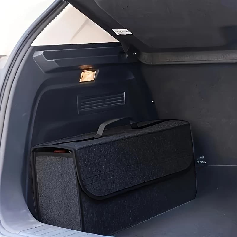 Organizer per bagagliaio auto (confezione da 1): pieghevole, multi-scomparto con maniglia ergonomica, per SUV/sedan/camion, tessuto resistente