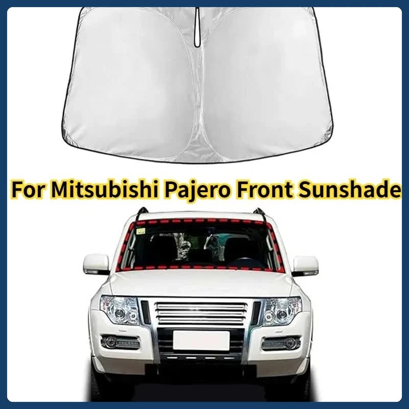 Windshield Sunshade Compatible for Mitsubishi Pajero Sun Visor Front Window Sun Shade Cover ,Easy To Install UV Heat Protector