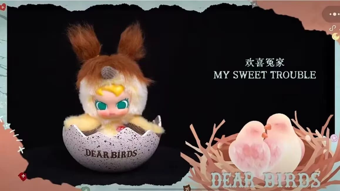 Genuine Pop Mart Dear Birds Series Plush Pendant Blind Box Toy Gift Mysterious Box Surprise Box Plush Dolls Collectible Figurine
