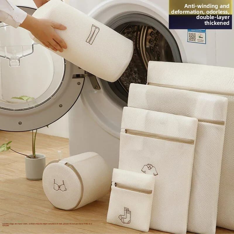 A set of 6 laundry nets (cleaning tobacco) thickened and anti-deformation, embroidered, specially designed for new washing machines