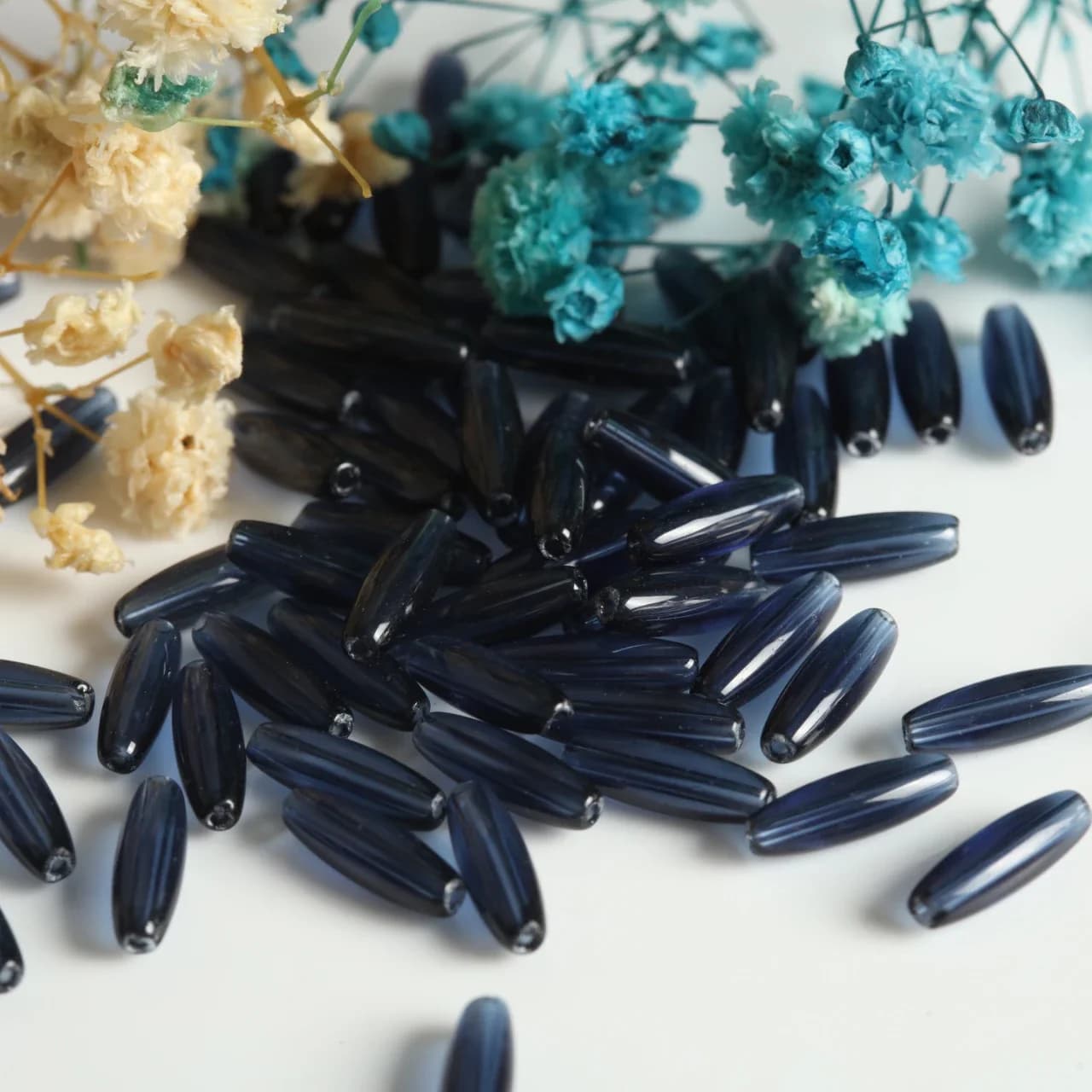 Bulk 3x11mm Long Shuttle Glass Beads 100-800pcs Spacer Beads DIY Handmade Jewelry Making Bracelet Earring Craft Supplies