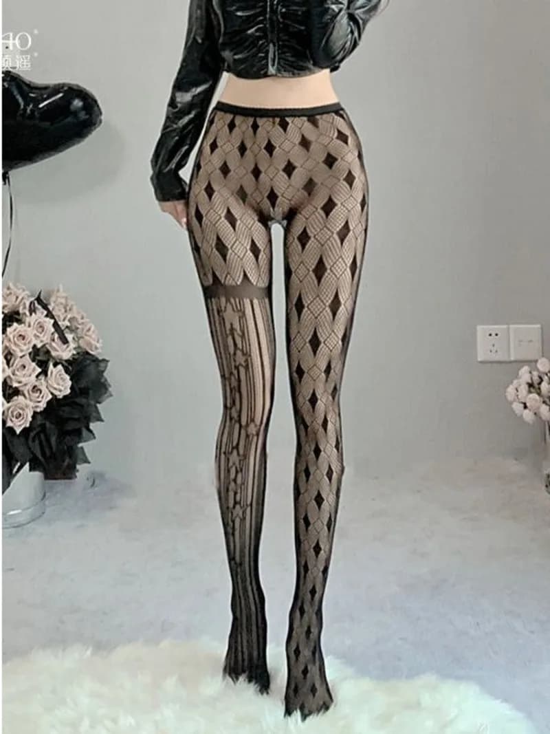 Divertimento Nuovo Collant Sexy Calze pornografiche di seta jacquard Strappate a mano Estate Nuova rete da pesca Passione Tentazione Solido ZOFT
