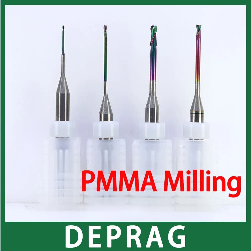 Frese DEPRAG D52 con gambo da 4 mm per Zirconia, PMMA, PEEK, Cera, ecc.