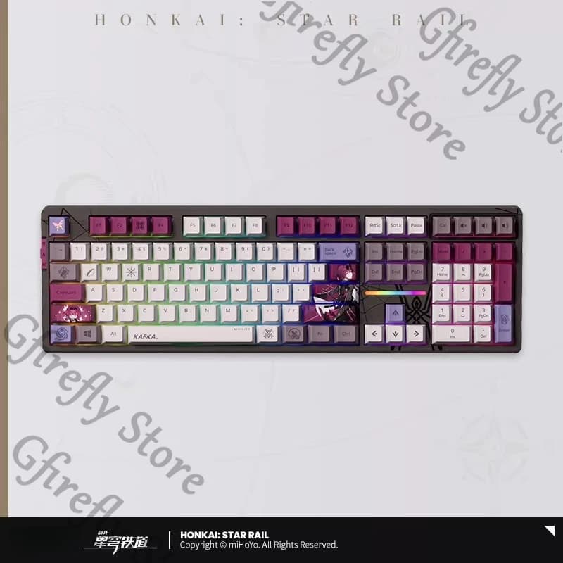 Tastiera Meccanica Retroilluminata Ufficiale Honkai: Star Rail Kafka, Accessorio Originale per Tastiera, Tastierino per Cosplay Anime per Ragazzi Otaku
