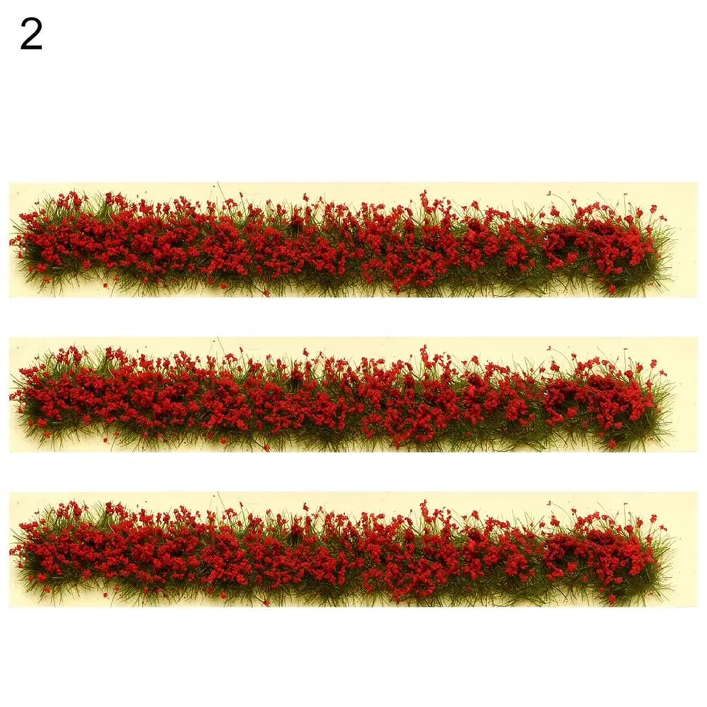 Static landscape model 9*1*0.6cm, Sand table grass tufts, Miniature garden decoration, Landscape, Wargame flower cluster