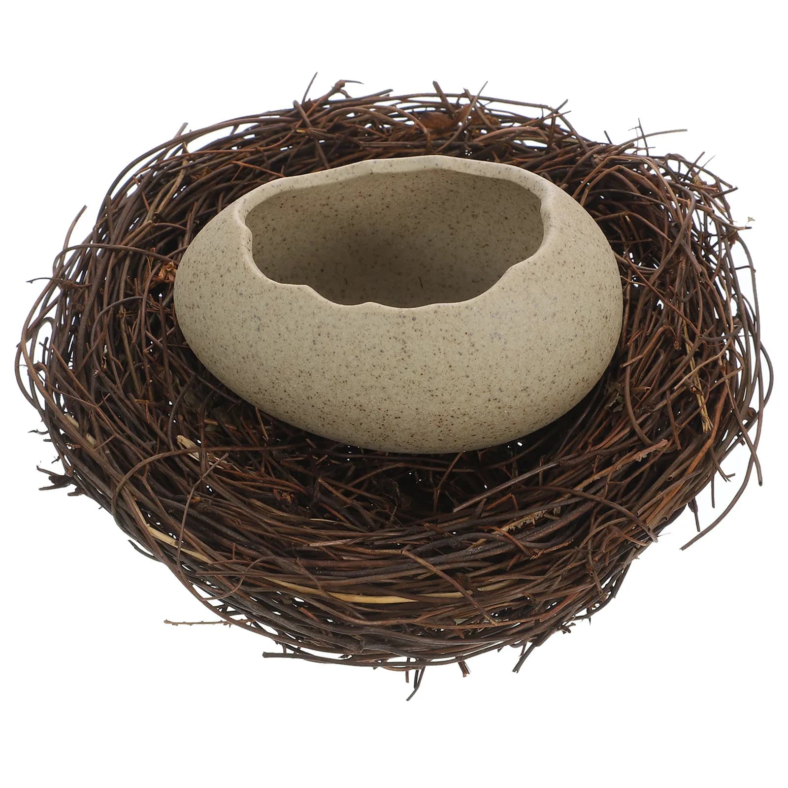 Ciotola in Ceramica a Forma di Guscio d'Uovo, Piccolo Piatto Portatile per Servire Gelato, Caramelle, Frutta Secca, Snack, Decorazione per la Casa