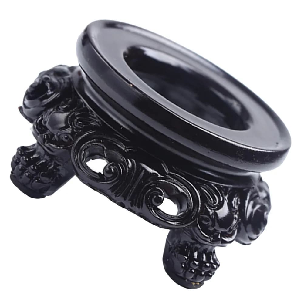 Base per Sfera di Cristallo in Resina, Supporto con Bordi Lisci, Design Semplice ed Elegante, Decorazione Naturale per Casa, Espositore per Sfera di Cristallo