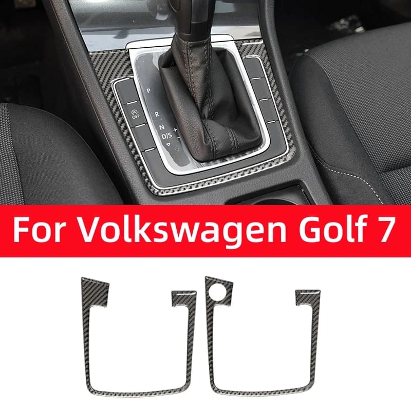 For Volkswagen Golf 7 Mk7 2013-2019, carbon fiber adhesive coating for automatic transmission panel, car accessories