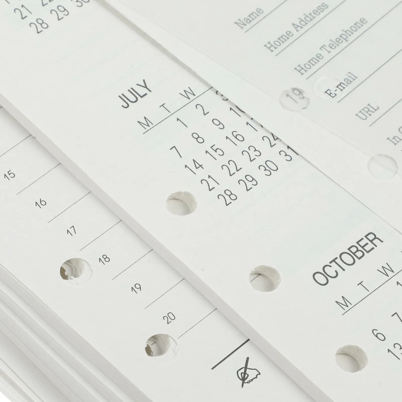 Agenda A5 con Anelli, Pianificatore Quotidiano per Ufficio, Calendario, Blocco Note a Fogli Mobili per Appunti e To-Do List