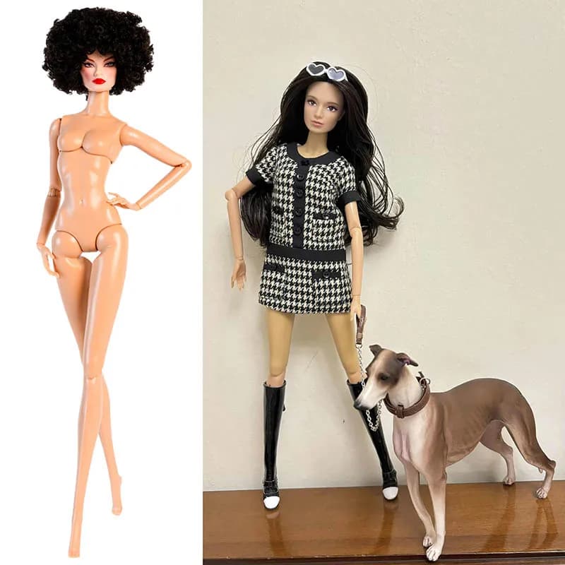 Bambola Fata di Seconda Generazione 32cm, Capelli Ricci o Lisci, 1/6 Babi, Pelle Normale, Articolazioni Mobili, Bambola Supermodel con Trucco