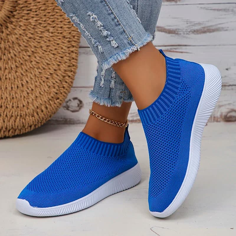 2025 Scarpe da ginnastica con plateau in mesh traspirante per uomo Scarpe casual unisex con fondo morbido slip-on Scarpe sportive da coppia super leggere e confortevoli