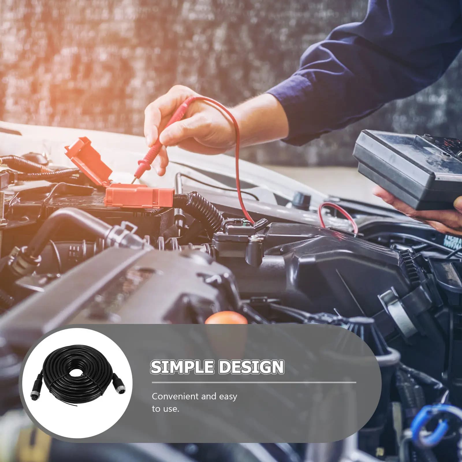 Extended licenses Designers also selected these stock photos Prolonged Cable for Camera Rear from 10 Meters, 4 Pins, Double Shielding, for Auto Driving Recorder, Dash Cam and Retromarcia