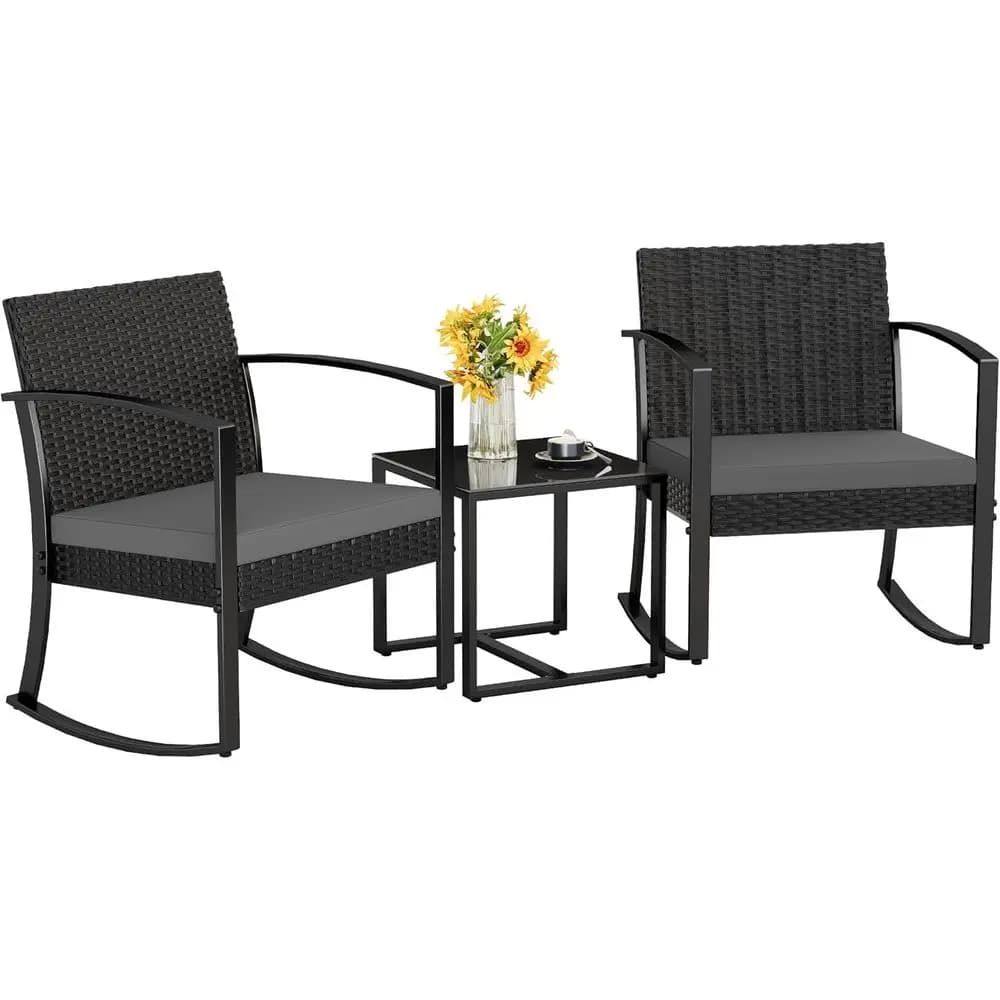 Set of Garden Furniture in 3 Pieces, Set Bistrot in Resin for Exterior, Shower Chairs with Bearings and Table for Veranda, Pool Edge, Balcony