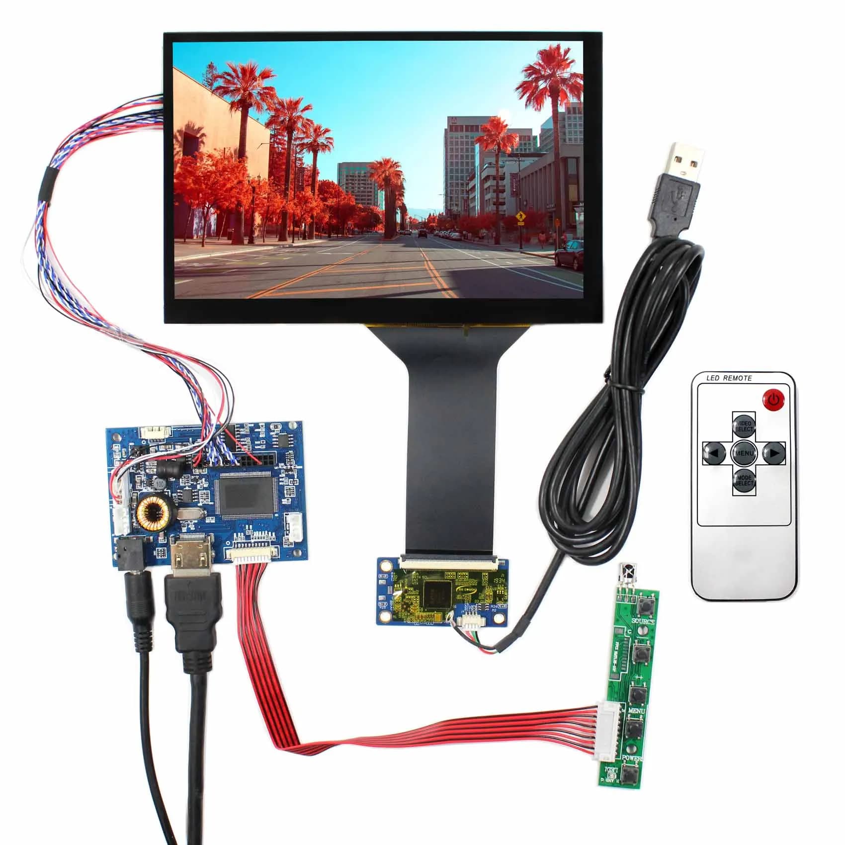 N070Icg Ld1 1280X800 Motorcycle Lcd Display Capacitive Touch Lcd Panel Projector Module 7 Inch Lcd Screen With H/d Audio Board