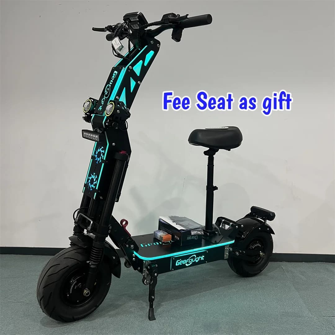 Monopattino Elettrico G14 72V 10000W LIVIAE con Avvio Tramite Carta NFC, Doppio Motore e Sedile Gratuito, Scooter Elettrico a Lunga Autonomia 40-100AH
