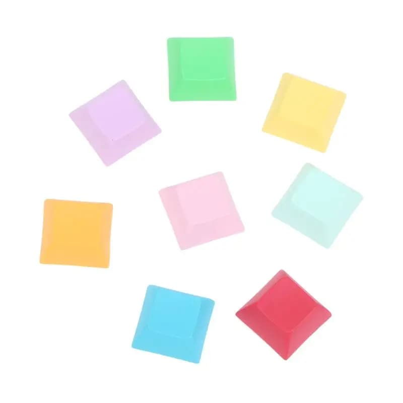 New 10Pcs DSA 1U PBT Keycaps Thick Durable Multi Color For MX Mechanical Keyboard Switches