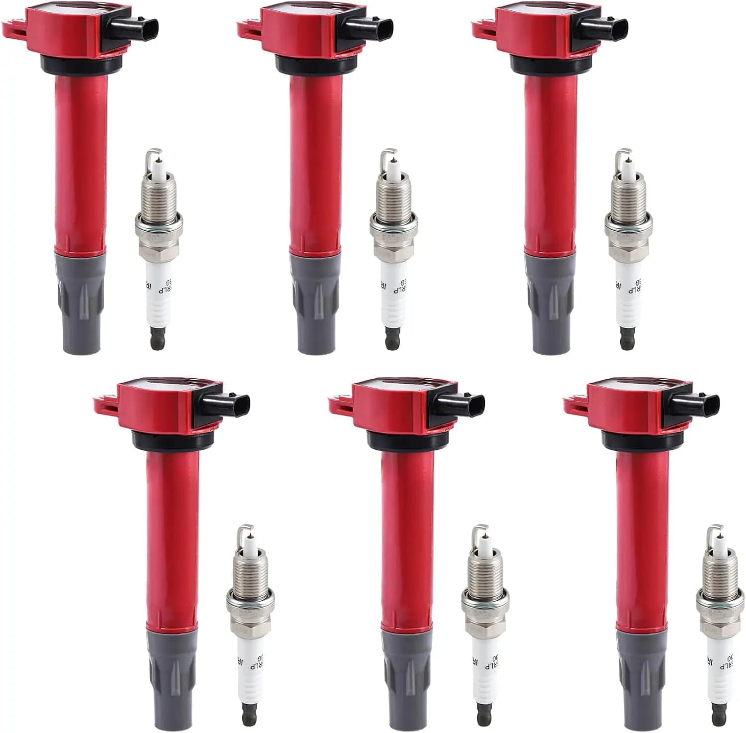 Kit di 6 Bobine di Accensione e Candele per Modelli Chrysler, Dodge e Volkswagen 2006-2011