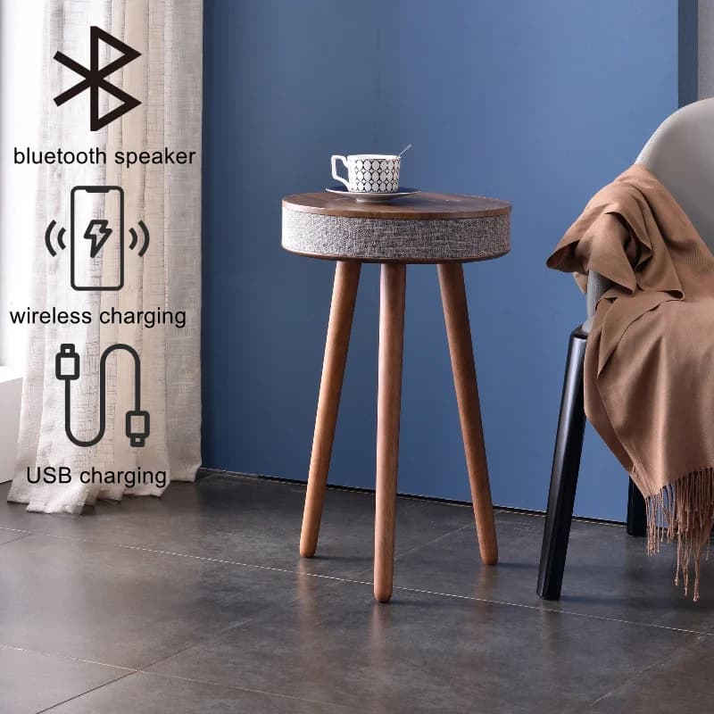 Intelligent creative coffee table with Bluetooth speaker HIFI charging Wireless Nordic-style seating table with Audio Stereo