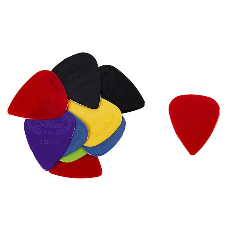 Offerta Speciale: 10 Plettri Alice Antiscivolo in Nylon Nero e Bianco per Chitarra Acustica, Elettrica e Ukulele