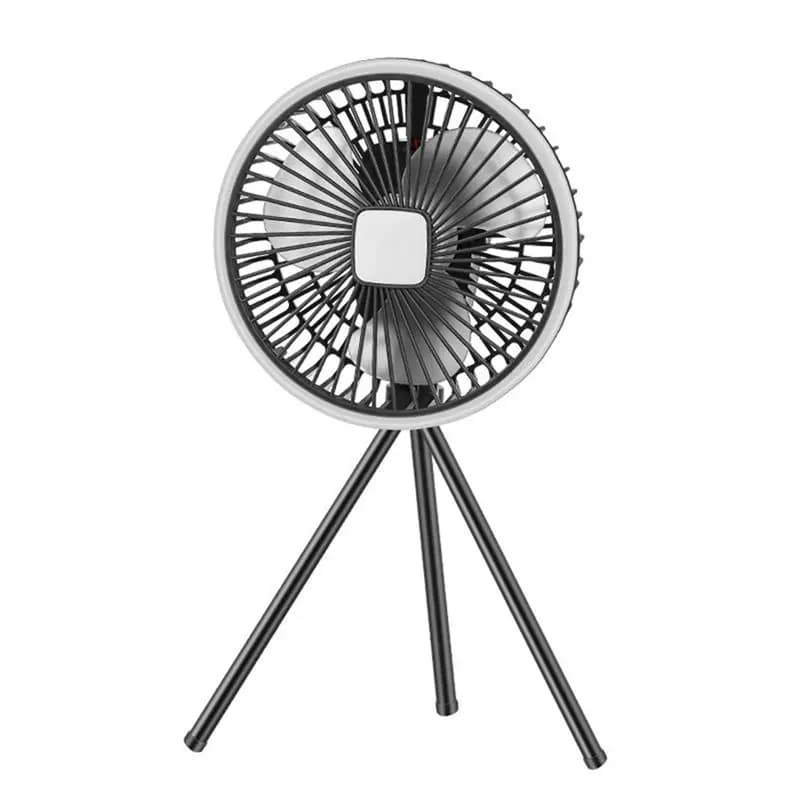 Ventilatore da Campeggio N85R-10000mAh Ricaricabile, Ventilatore da Tavolo Portatile, Circolatore d'Aria Wireless, Ventilatore Elettrico da Soffitto con Treppiede Resistente