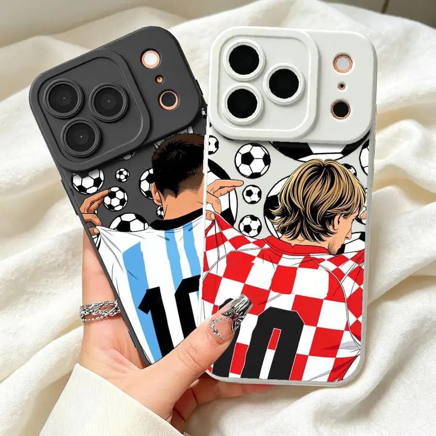 Case for Apple iPhone 17 Pro Max 13 Air 16 12 Plus 11 15 Pro 14 TPU Phone Cover Funny Football Number
