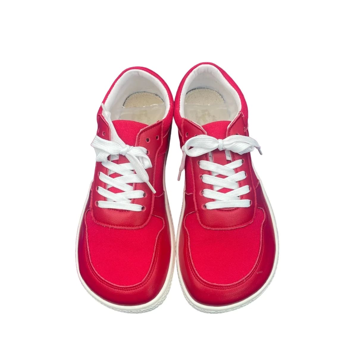 Tipsietoes Barefoot Genuine Leather+Canvas Sneaker For Women Men Flat Soft Zero Drop Sole Wider Toe Box Flexible Light Weight