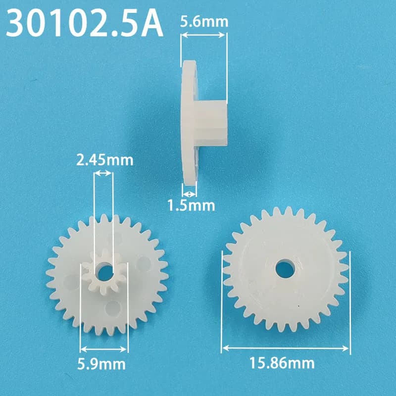30102.5A 0.5M plastica POM diametro ingranaggio 16mm 30 denti 10 denti doppio strato ingranaggio 2.5mm foro parti giocattolo fai da te accessori 30 + 10 T