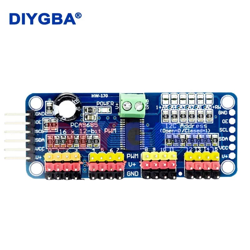 Servomotore PWM a 12 bit a 16 canali Driver-I2C interfaccia PCA9685 modulo Raspberry pi shield module Servo shield