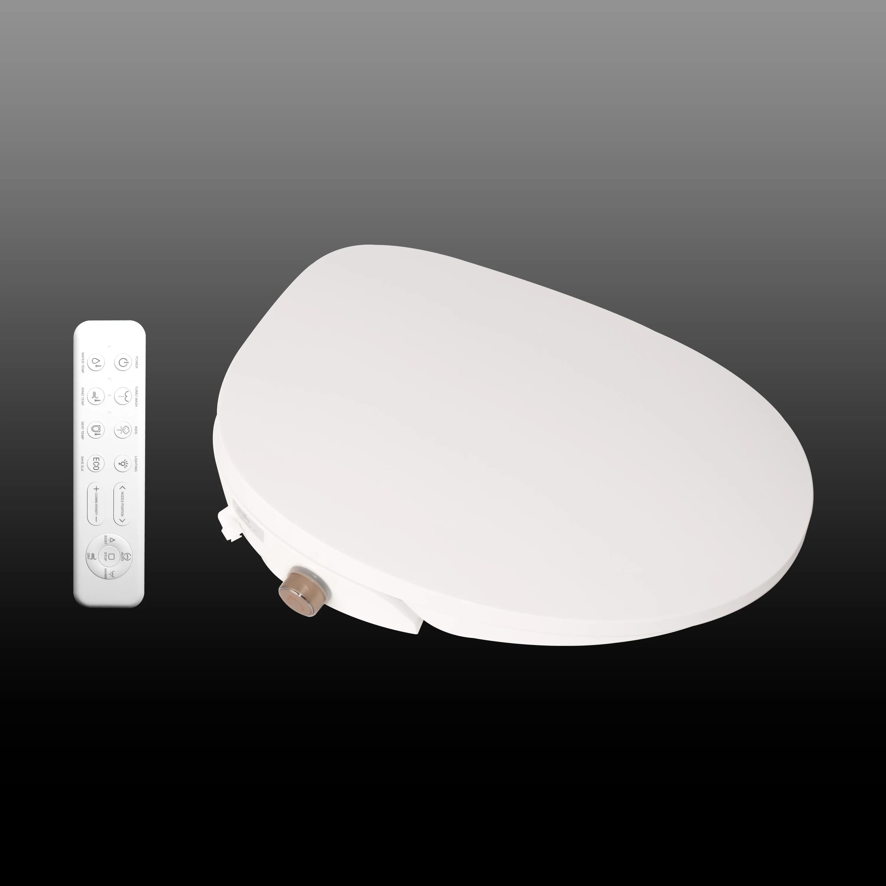 Bidet a V di lusso con copertura allungata intelligente Display a LED a risparmio energetico Riscaldamento istantaneo La pulizia automatica presenta un telecomando