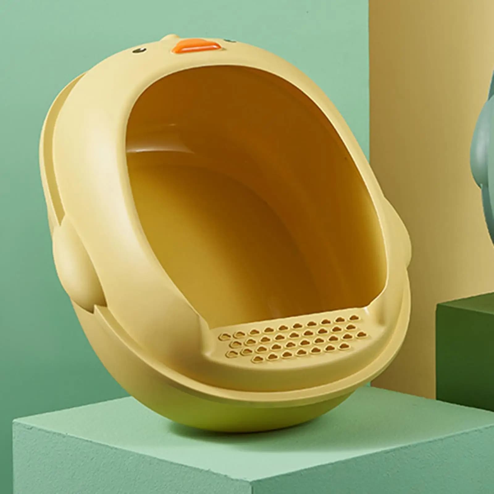 Duck Shape Cat Semi Enclosed Portable Kitten Potty Pan for Bunny