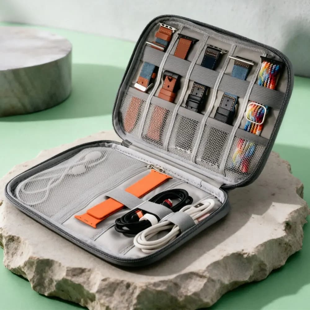 Watchband Bag Correa For Apple Watch Strap Box Case Travel Storage Bag Box Watches Organizer Band Holder Smart Watch Accessories